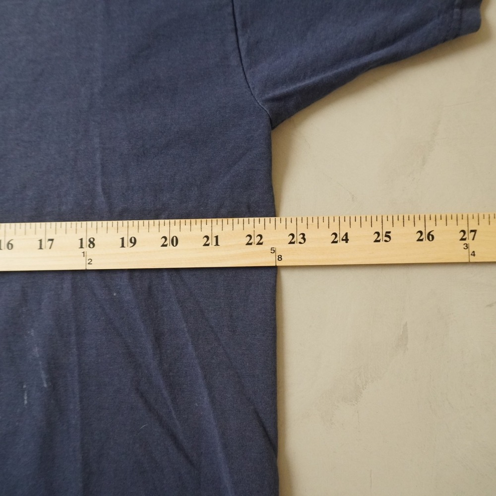 Vintage Adidas Faded Graphic T-Shirt XL Mens Navy Blue Faded Distressed Logo Tee - Picture 6 of 7